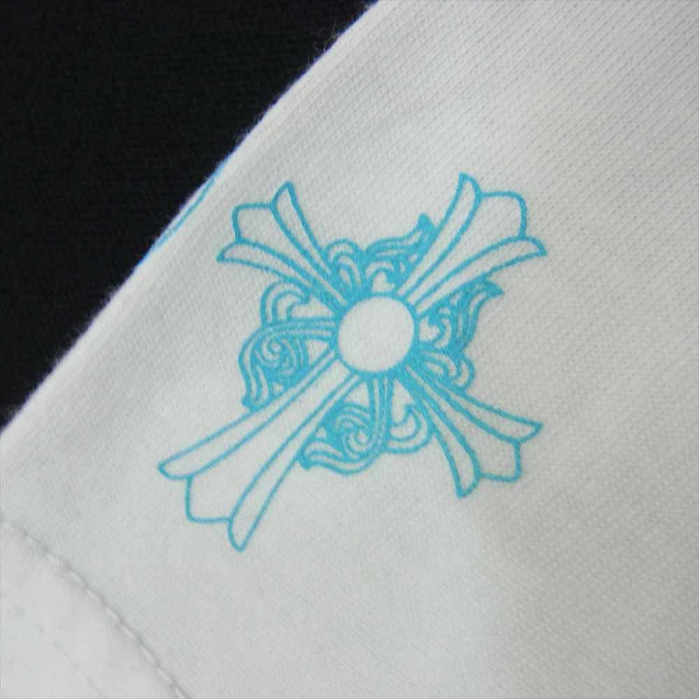 CHROME HEARTS クロムハーツ(原本無) 3 CEMETERY CROSS セメタリークロス ホースシュー プリント 半袖 ポケット Tシャツ ホワイト系 XL【中古】