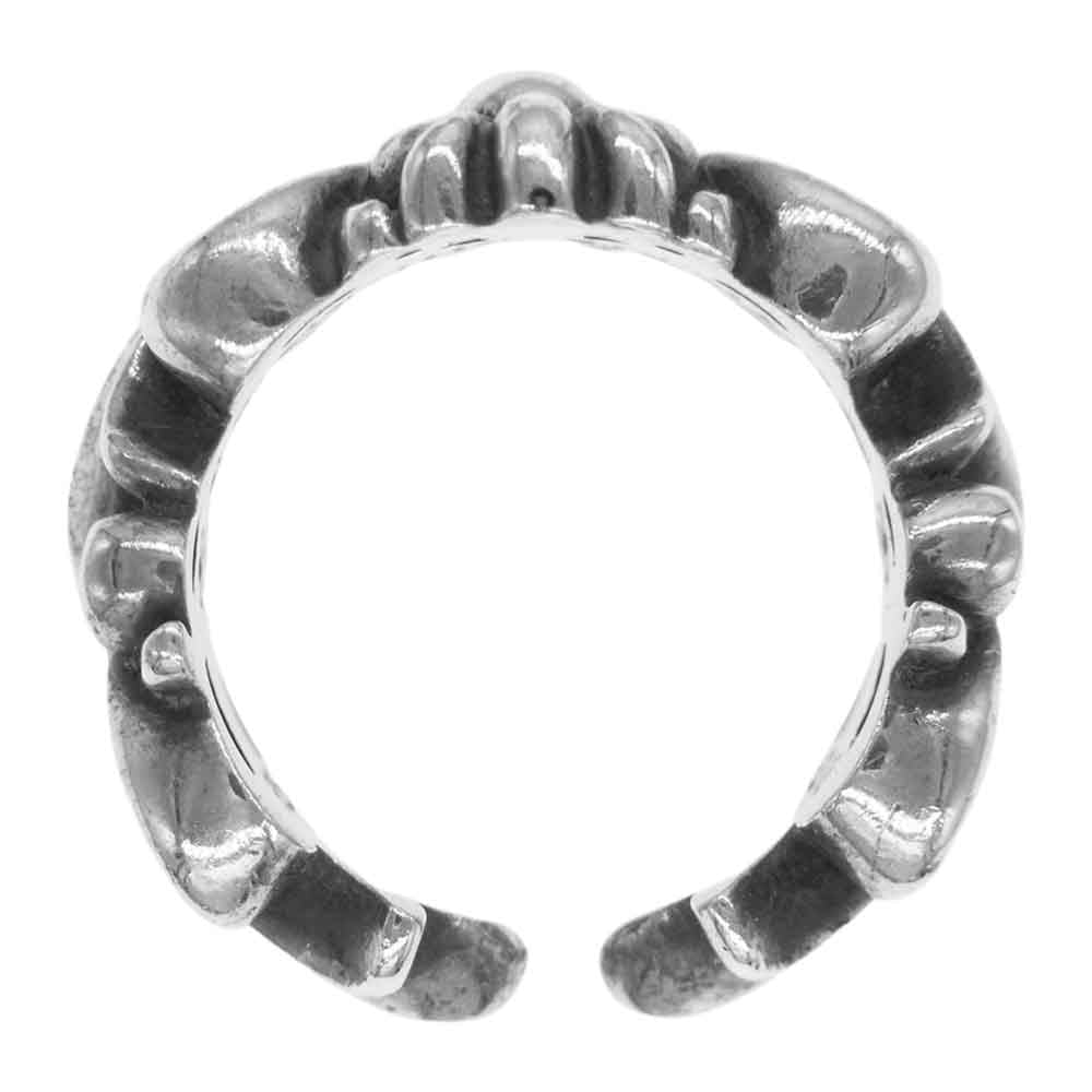 CHROME HEARTS クロムハーツ(原本無) DBL FLRL CRS RING ダブル フローラル クロス リング シルバー系【中古】