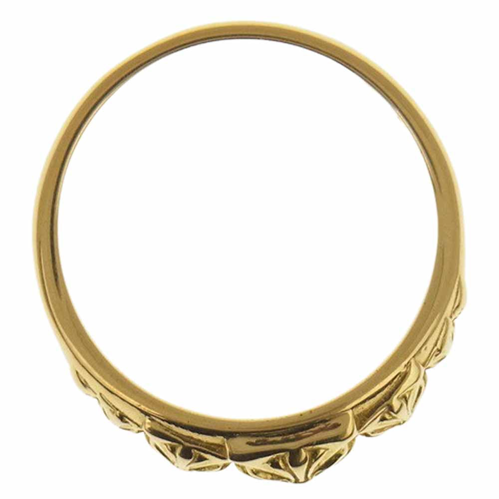 CHROME HEARTS クロムハーツ(原本無) 22K TINY PYRAMID RING タイニー ピラミッドリング ゴールド系 9.5【中古】