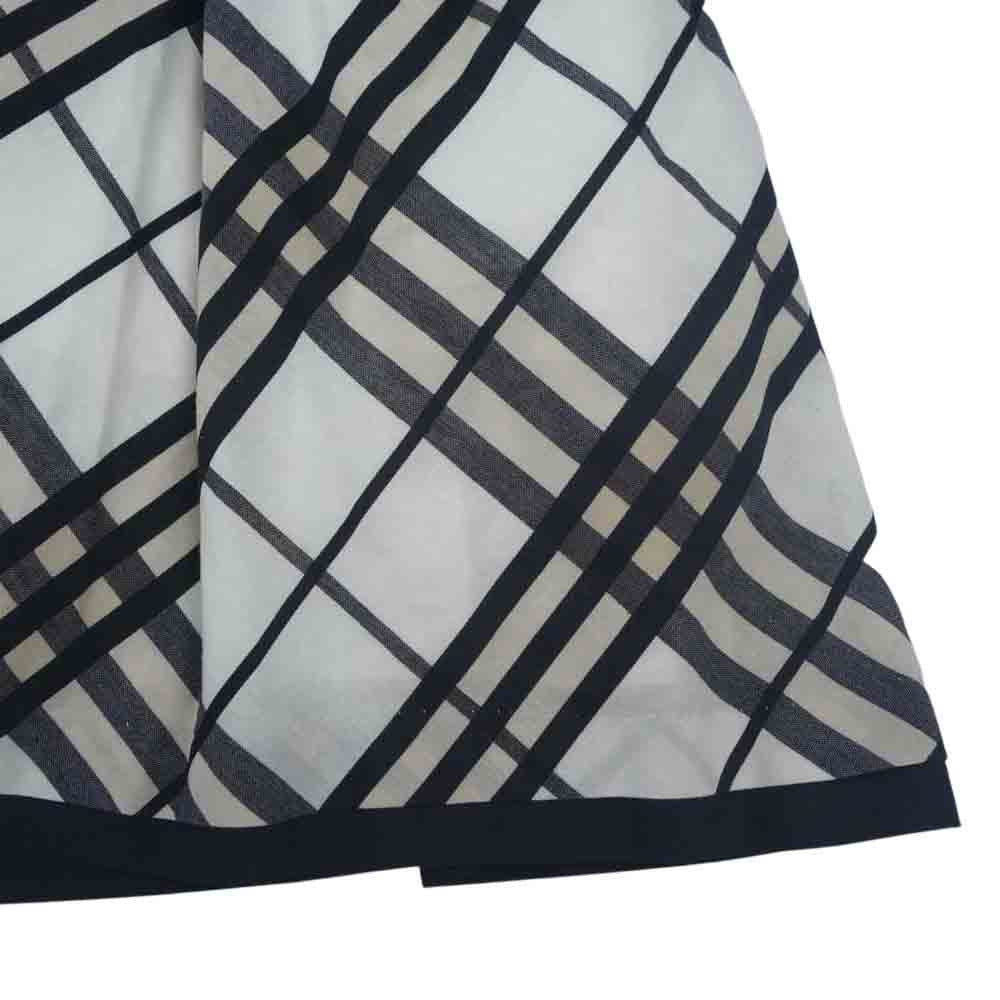 BURBERRY BLUE LABEL バーバリーブルーレーベル チェック ワンピース 日本製 ベージュ×ホワイト 38【中古】