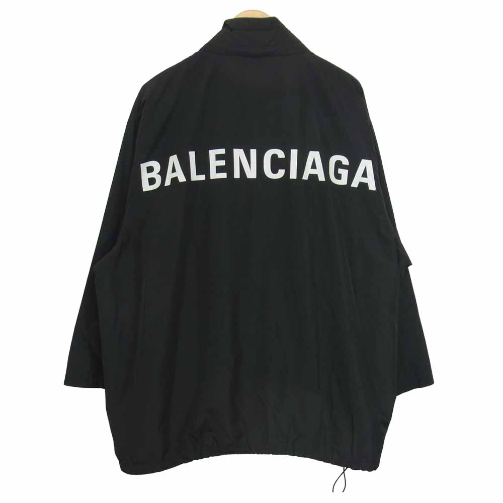 BALENCIAGA バレンシアガ 518205 TYD36 国内正規品 バックロゴ オーバーサイズ レイン ジャケット ブラック系 36【中古】