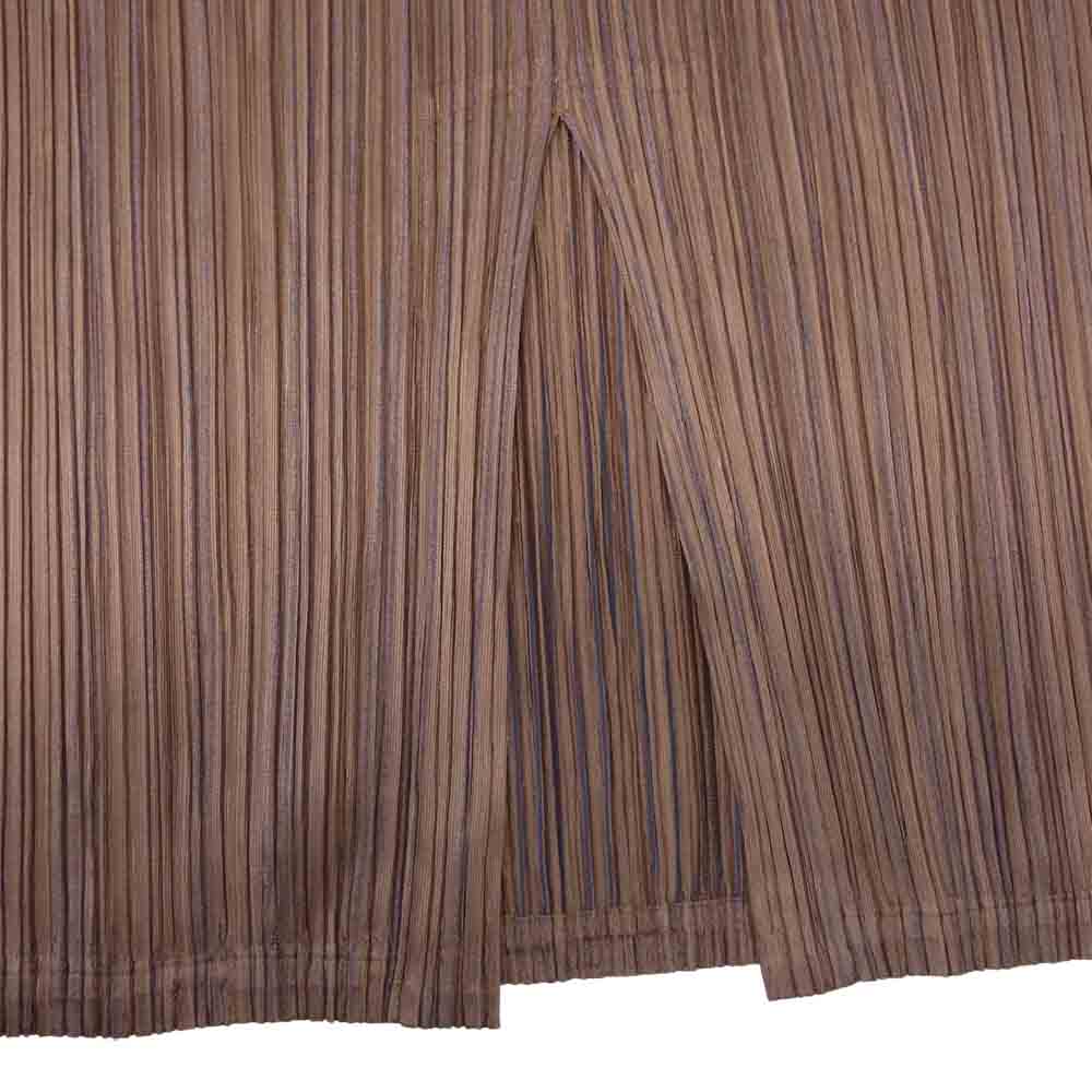 プリーツプリーズ ISSEY MIYAKE イッセイミヤケ PP93-JH595 プリーツ加工 ワンピース ブラウン系 ブラウン系 5【美品】【中古】