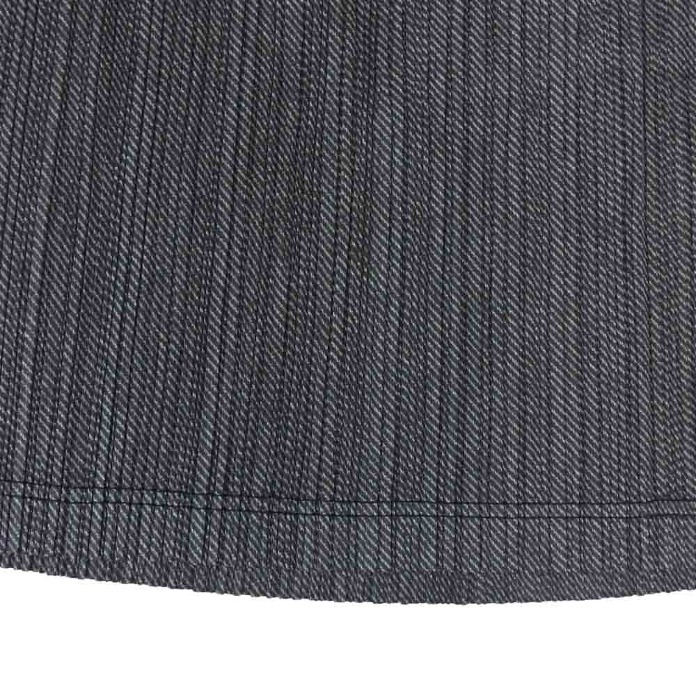 プリーツプリーズ ISSEY MIYAKE イッセイミヤケ PP61-JF443 綾織柄 プリーツ加工 袴 ハカマ ワイドパンツ ブラック系 4【美品】【中古】