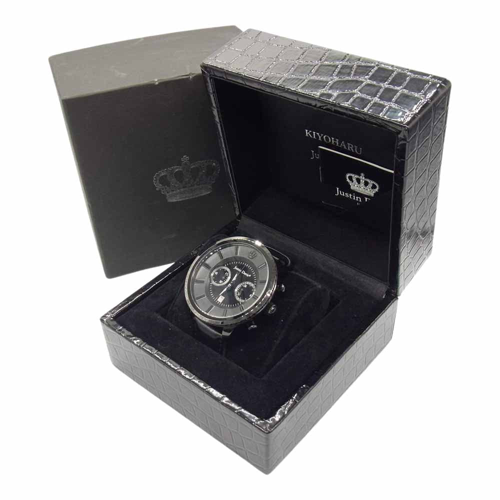 Justin Davis ジャスティンデイビス BBB004 清春 JD&K クロノグラフ 腕時計 ブラック系【中古】