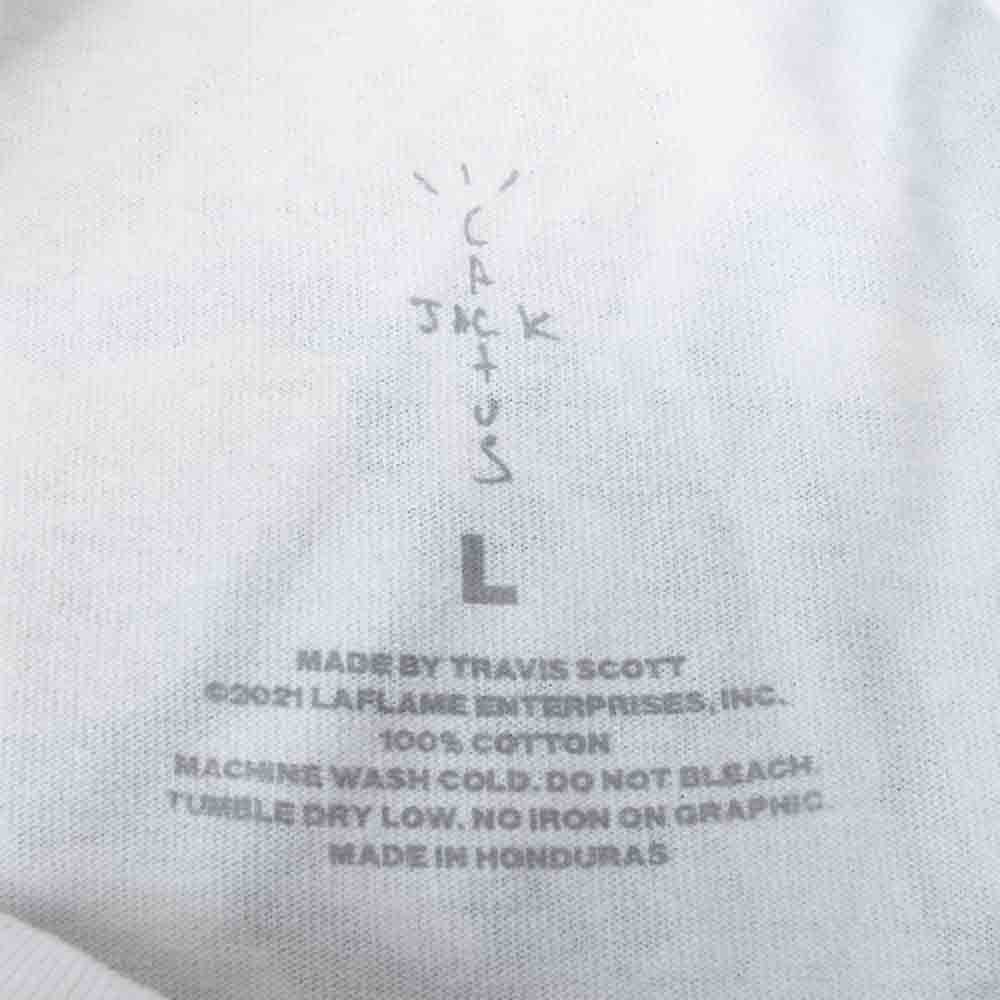 FRAGMENT DESIGN フラグメントデザイン CJFR-SS01 Travis Scott × Cactus Jack KAWS 半袖 Tシャツ L ホワイト系 L【新古品】【未使用】【中古】