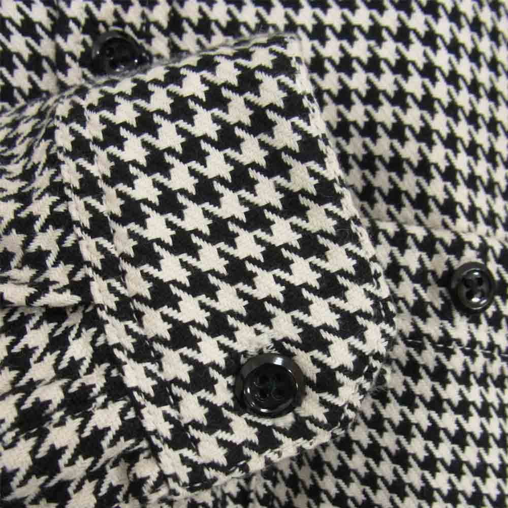 THE FLAT HEAD ザフラットヘッド 千鳥格子 ワークシャツ ブラック系 S【中古】