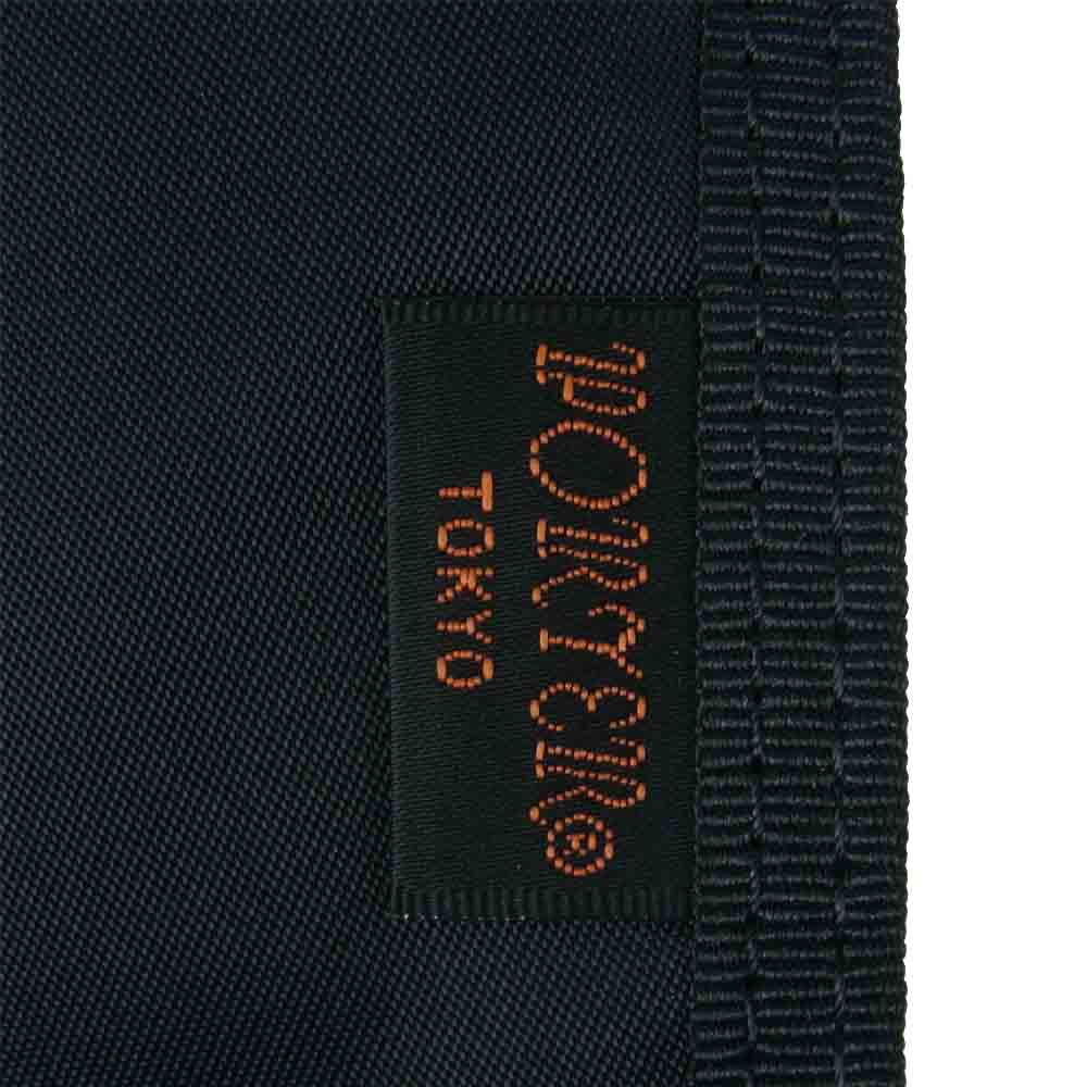 PORTER ポーター GHILLIE WALLET ダイヤシェイプ ロングウォレット 長財布 ブラック系 オレンジ系【美品】【中古】