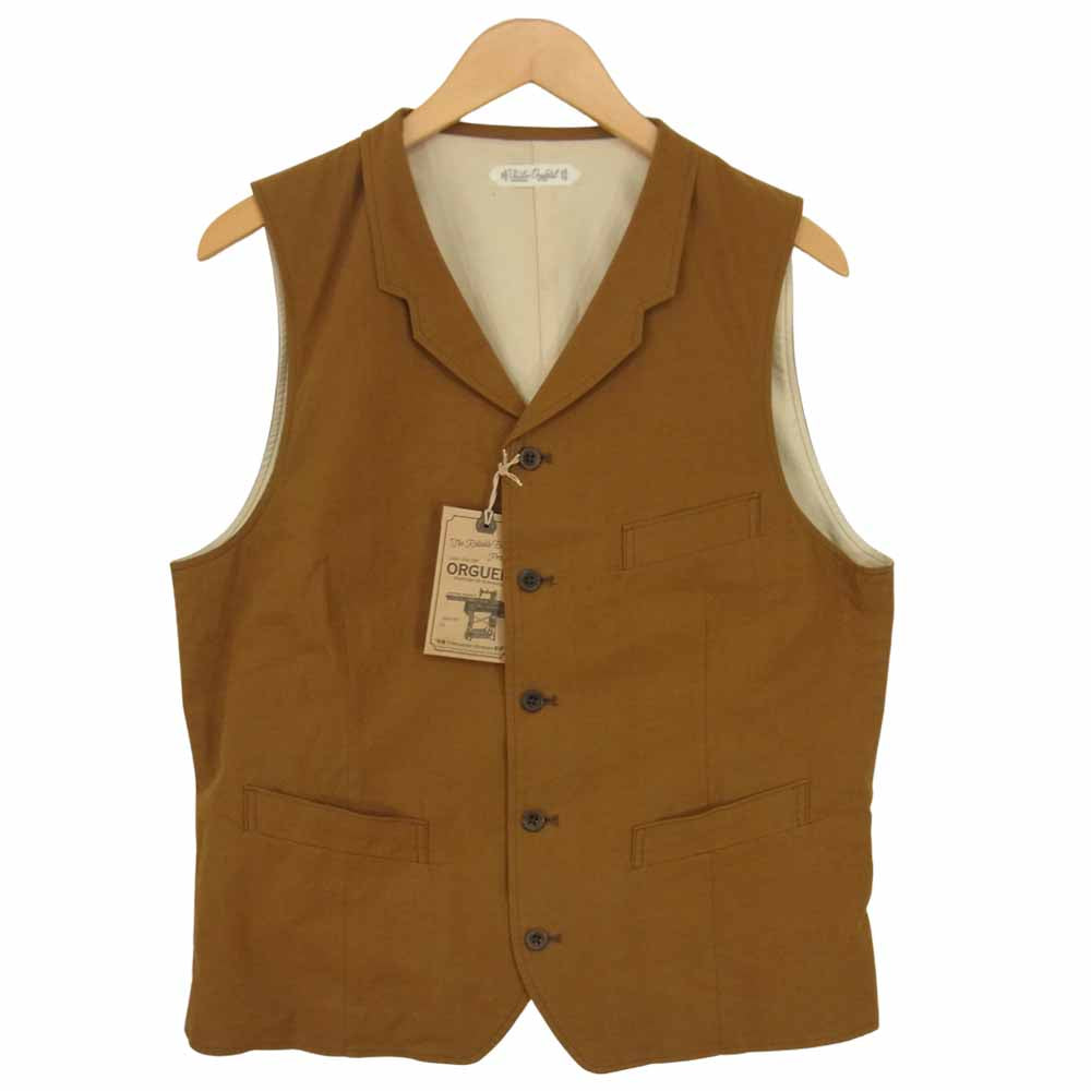 ORGUEIL オルゲイユ OR-4167B Work Gilet ワーク ジレ ベスト ブラウン 