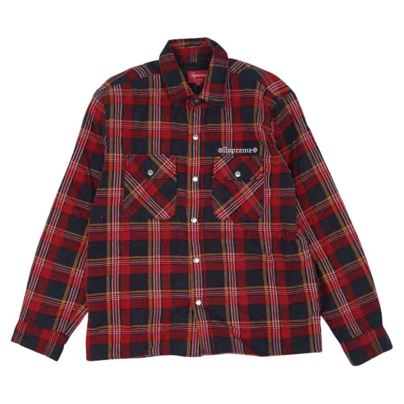 supreme Quilted Flannel Shirt Sサイズ 02