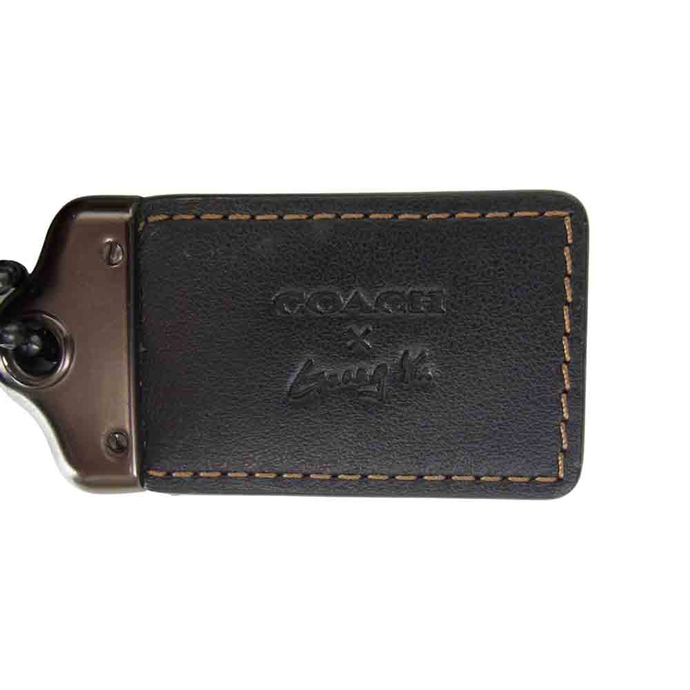 COACH コーチ Guang Yu シグネチャー レザー ボディバッグ ウエストポーチ ブラック系【極上美品】【中古】