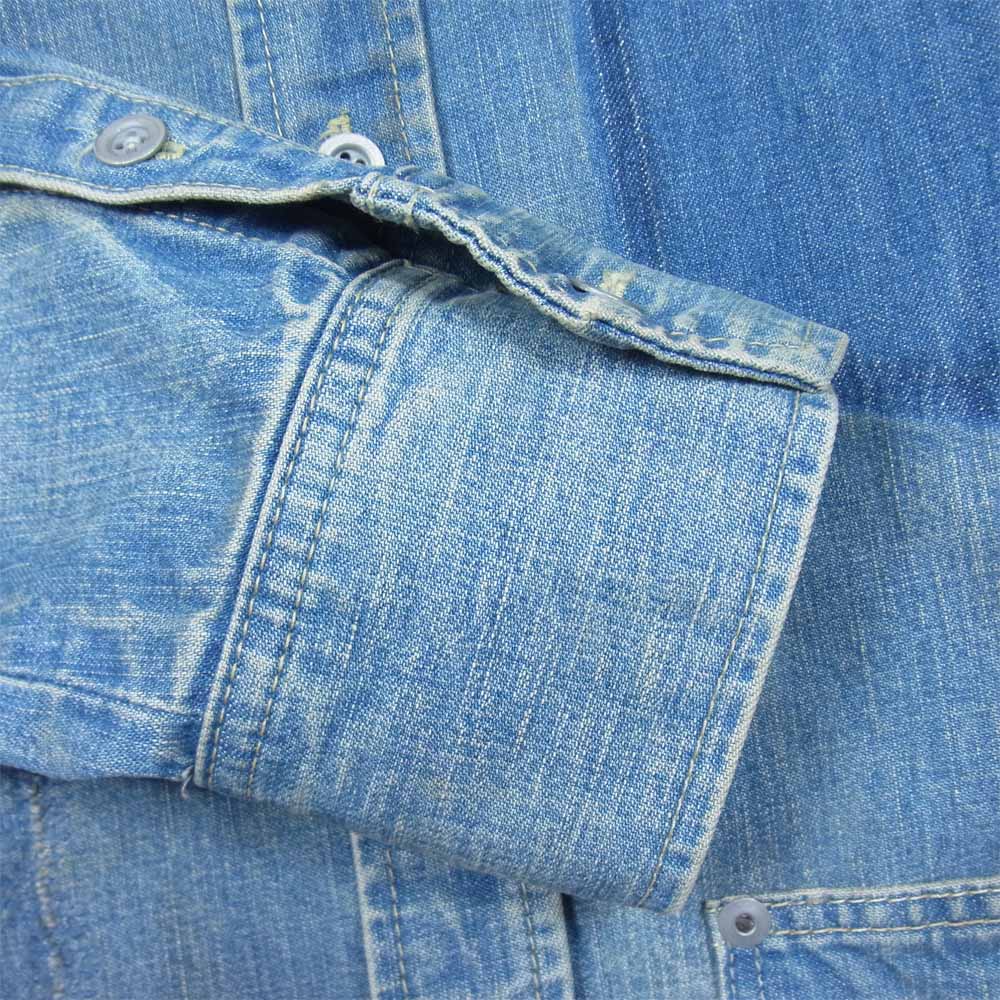 ISAMUKATAYAMA BACKLASH イサムカタヤマバックラッシュ 1308-01 ストレッチデニム10oz+カーフスエード ダメージリペア加工 インディゴブルー系 M【中古】
