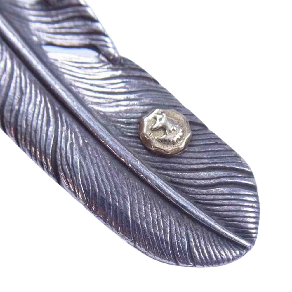 タディアンドキング 爪SVフェザー GPウルフ 右向き Lサイズ ペンダント トップ シルバー系【中古】