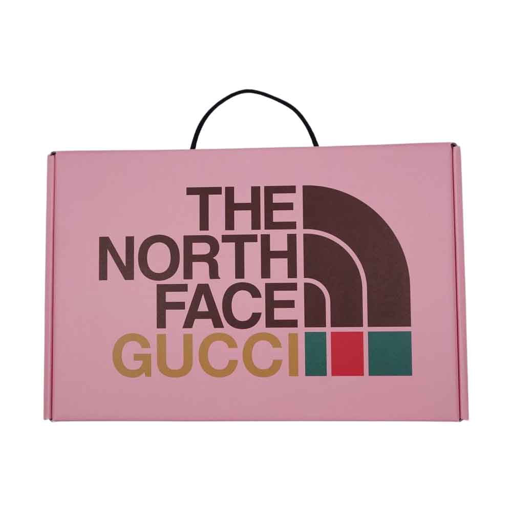 GUCCI グッチ 651724 × ノースフェイス THE NORTH FACE 国内正規品 プリント ロゴ パーカー ブラック系【極上美品】【中古】