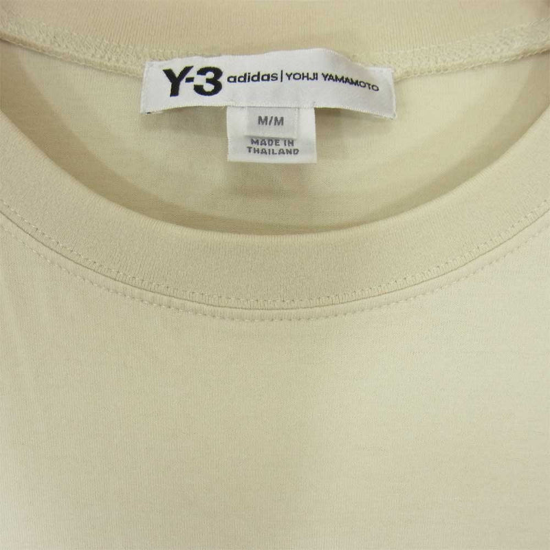 Yohji Yamamoto ヨウジヤマモト FJ Y ワイスリー Yohji Letters Short sleeve Tee 半袖  Tシャツ ベージュ系 M中古