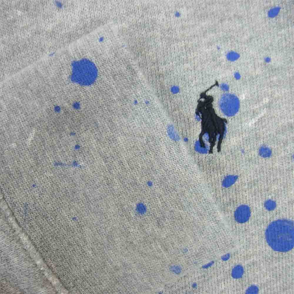 POLO RALPH LAUREN ポロ・ラルフローレン 国内正規品 ペイント加工 クルーネック スウェット グレー系 M【中古】