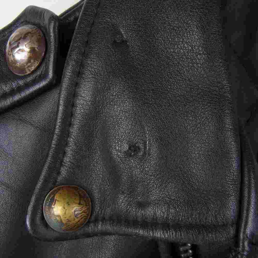 HARLEY DAVIDSON ハーレーダビッドソン バーアンドシールドタグ ダブル ライダース ジャケット ブラック系 34【中古】