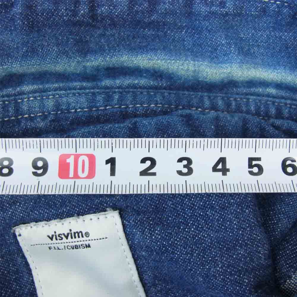 VISVIM ビズビム VS0001821 SOCILA SCULPTURE SHIRT L/S ソーシャル スカルプチャー デニム シャツ インディゴブルー系 1【中古】