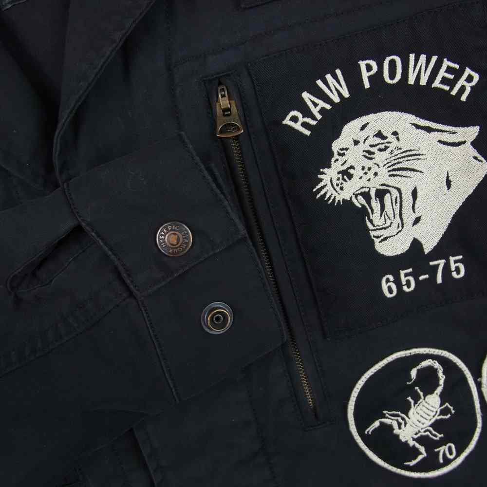 HYSTERIC GLAMOUR ヒステリックグラマー 0213AB08 DAM ワッペン 缶バッジ F-2 ミリタリー ジャケット コットン ブラック系 M【中古】