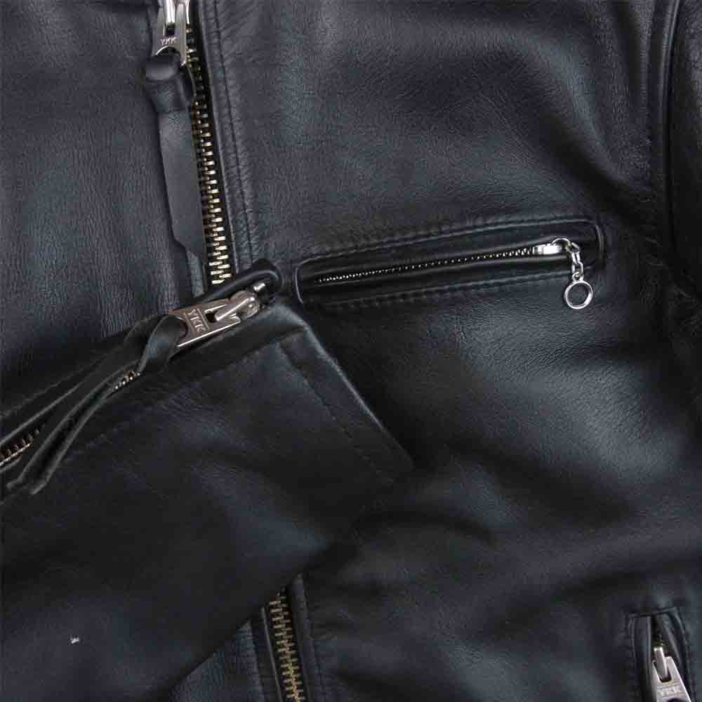 KADOYA カドヤ FPS-2-SFT K'S LEATHER 牛革 レザー シングル ライダース ジャケット 韓国製 ブラック系【中古】