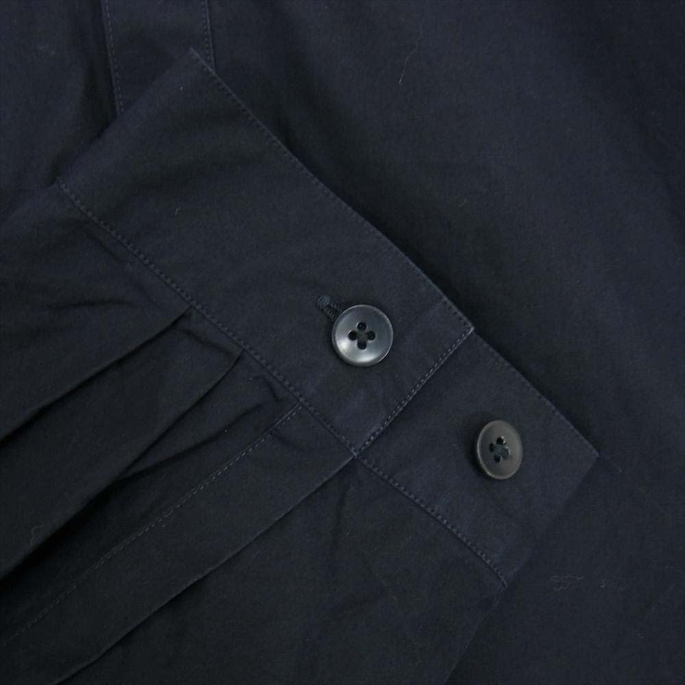 エイトン 21SS 6951609 GIZA BROAD BAND COLLAR SHIRT バンドカラー シャツ ネイビー 06【中古】