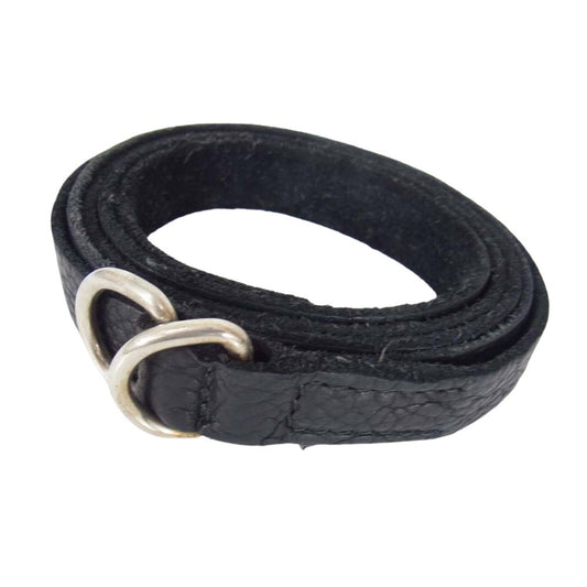 GUIDI グイディ FULL GRAIN フルグレインレザー Dリング ベルト ブラック系【中古】