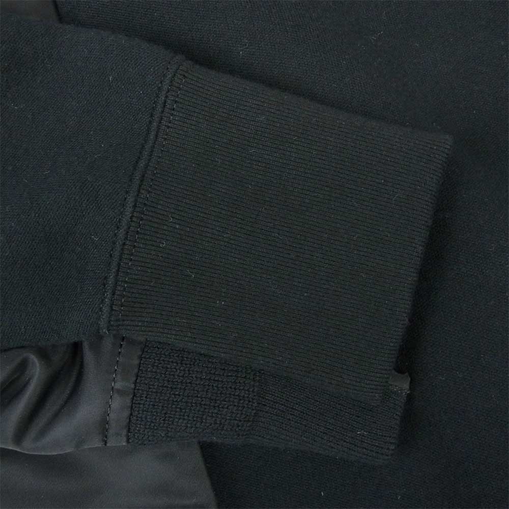 Sacai サカイ 19AW SCM-032 MA-1 Pullover Sponge Sweat 異素材 ドッキング スポンジ クルーネック スウェット ブラック系 4【中古】