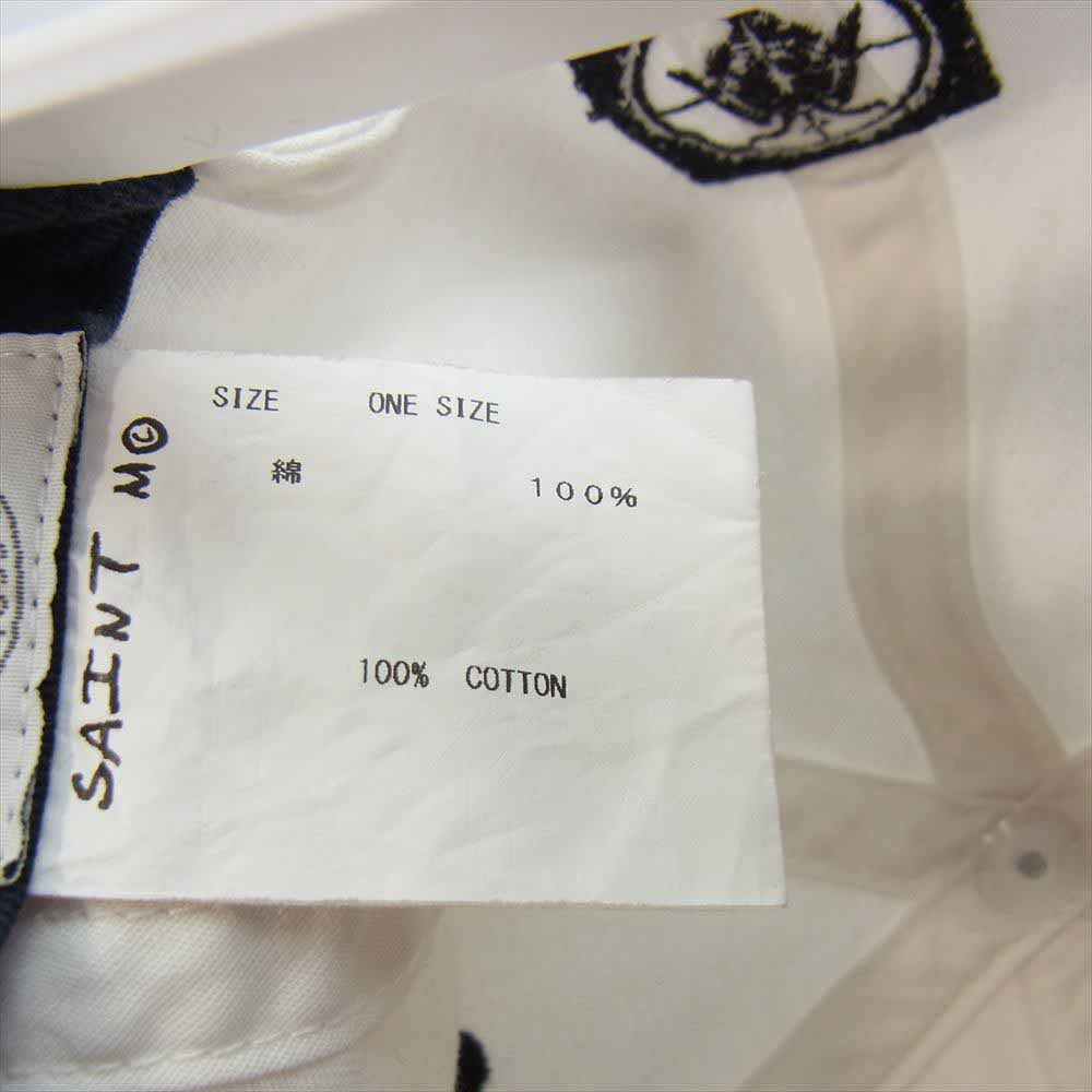セント マイケル CAP SAINT WHITE × BLACK キャップ ブラック系 ホワイト系【中古】