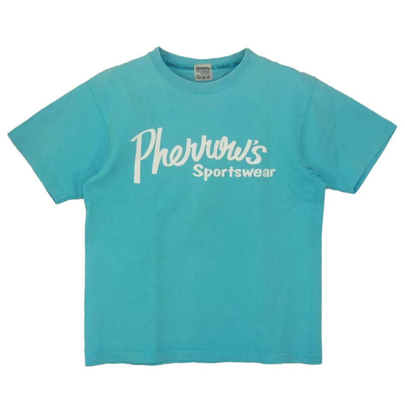 Pherrow's フェローズ プリント Tシャツ ブルー ブルー系【中古】