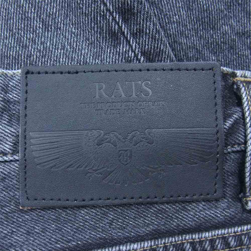 RATS ラッツ 18SS 18'RD-0311 BLACK STONE WASH DENIM PANTS ウォッシュ デニム パンツ ブラック系  XL【中古】