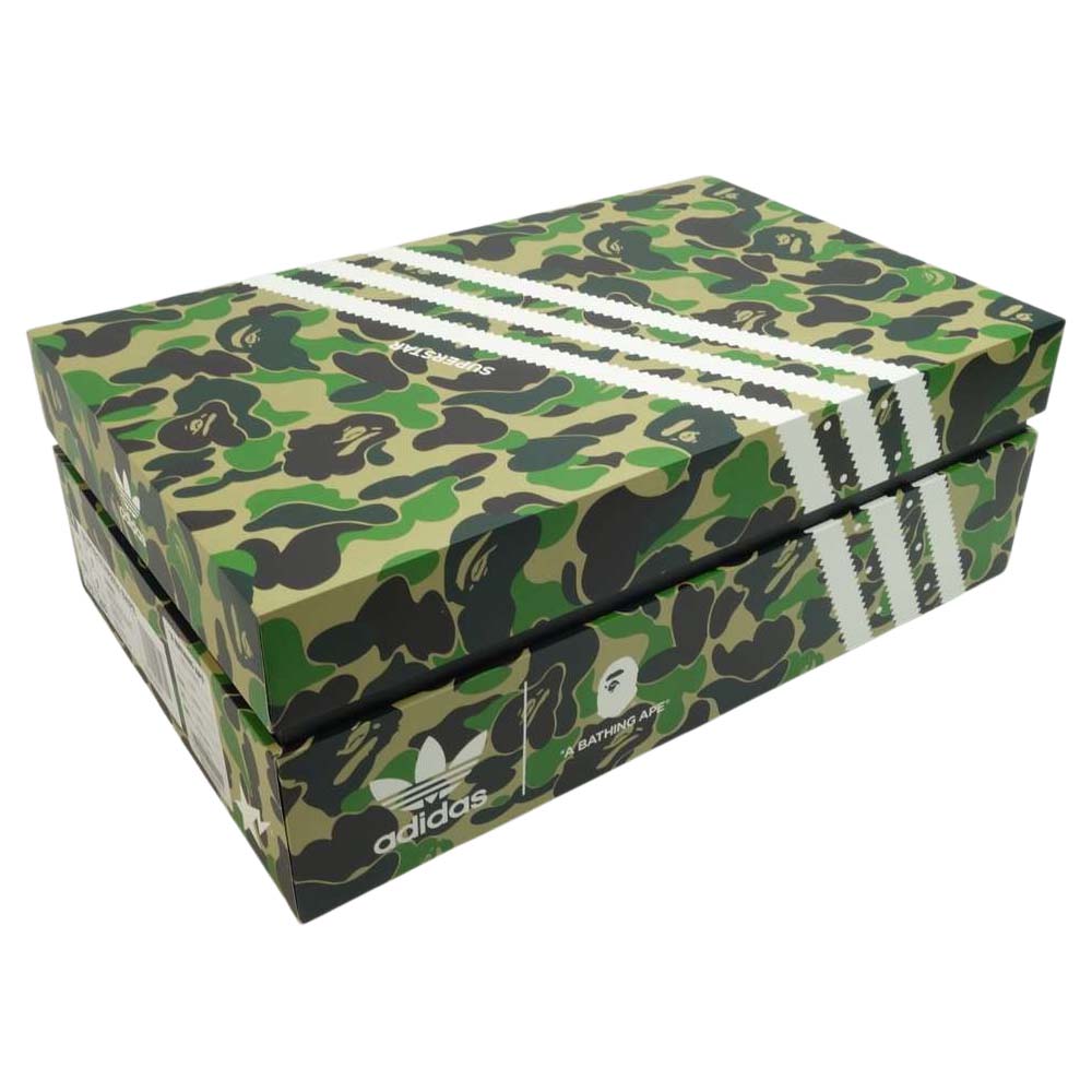 adidas アディダス × APE エイプ GZ8981 SUPERSTAR 80S BAPE スーパースター ローカット スニーカー 27.5cm【新古品】【未使用】【中古】