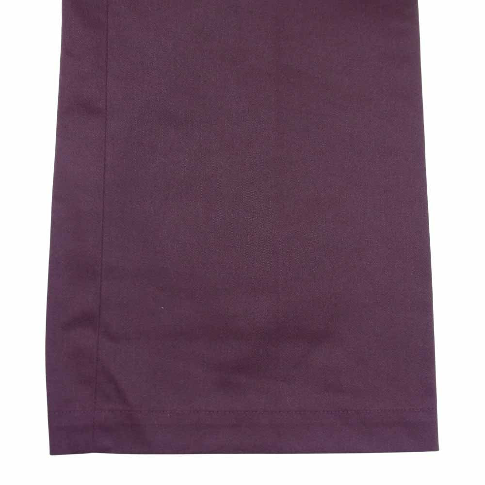 WACKO MARIA ワコマリア T/C PANTS チェーン刺繍 ロゴ ツイル チノパンツ バーガンディ XL【中古】