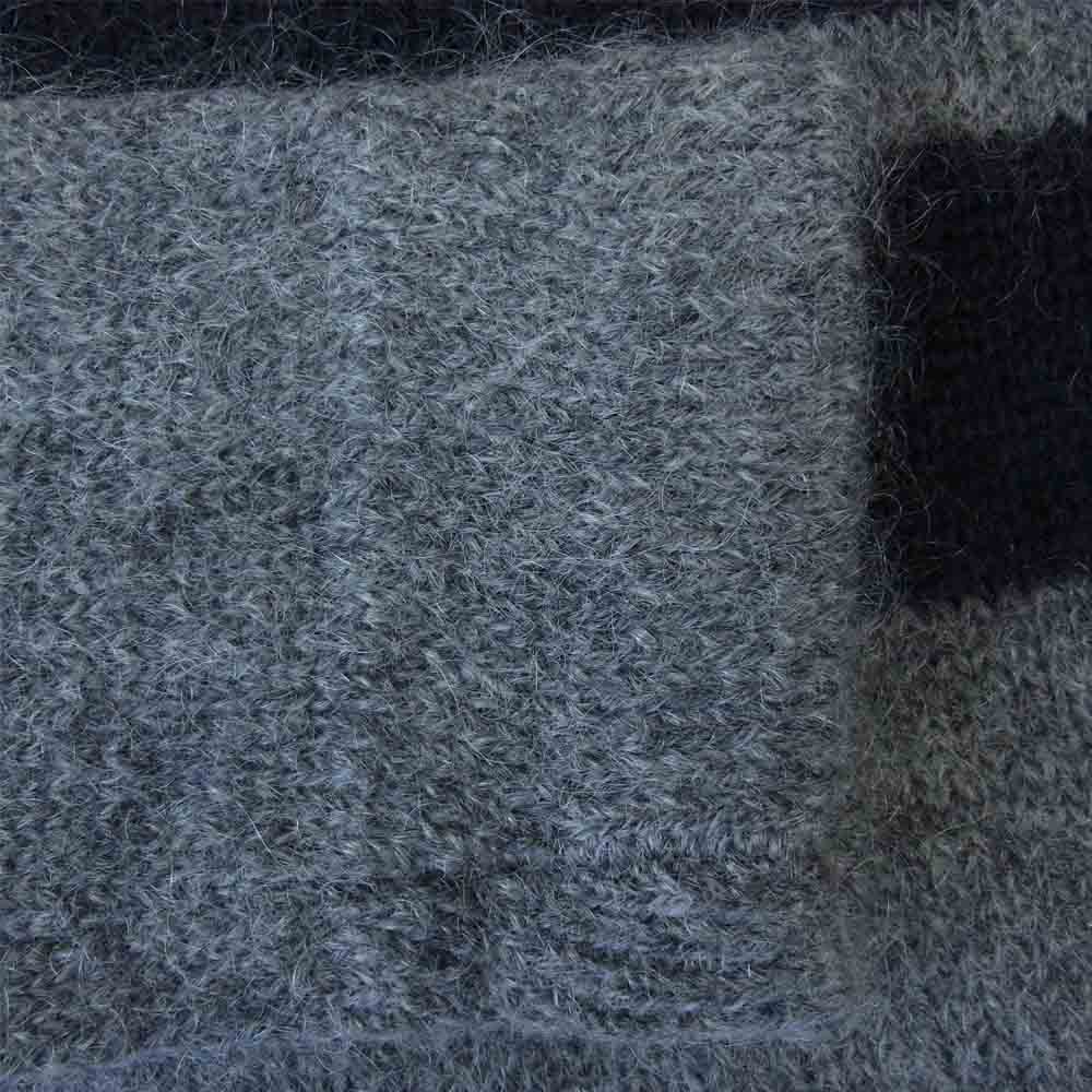 Emporio Armani エンポリオ・アルマーニ 未使用 訳有 モヘヤ混 ニット グレー系 ブラック系 S【中古】