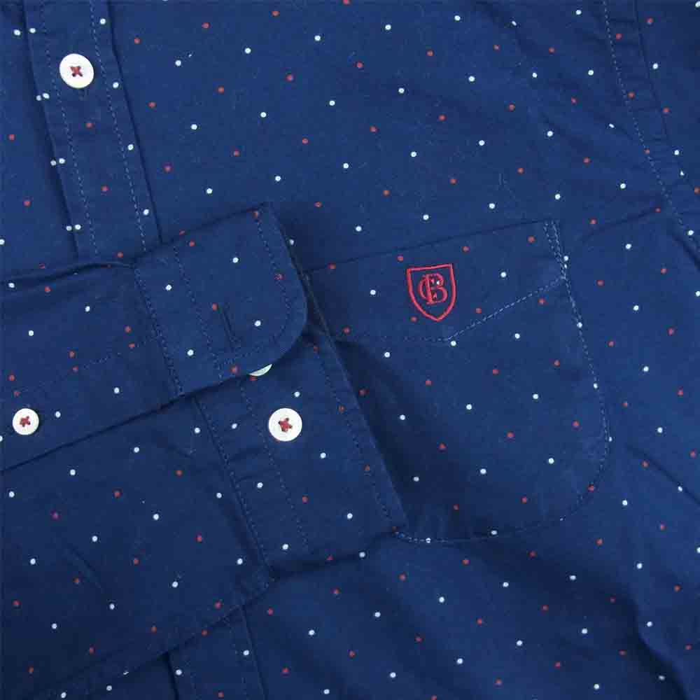 RALPH LAUREN ラルフローレン 51M03-202-28 ロゴ刺繍 ドット ボタンダウン 長袖 シャツ 中国製 ネイビー系 4【中古】