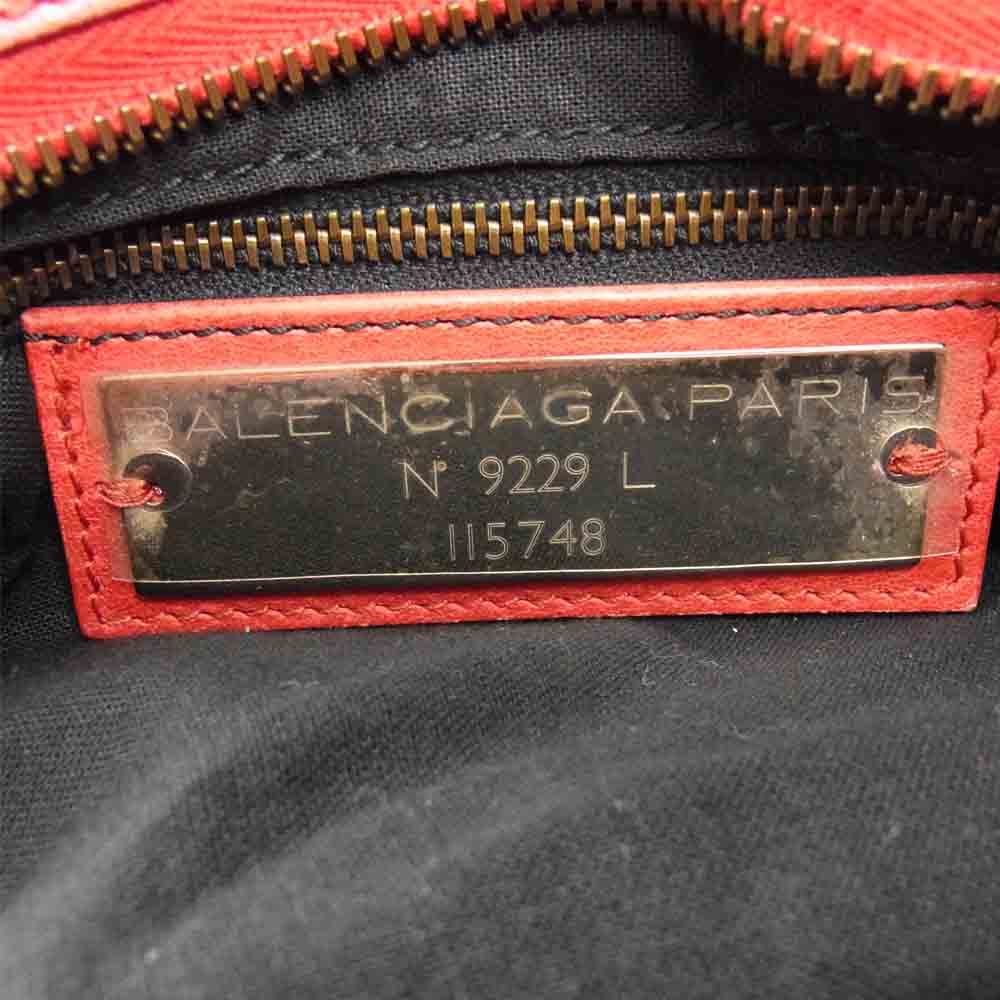 BALENCIAGA バレンシアガ シティ ハンドバッグ レッド系【中古】