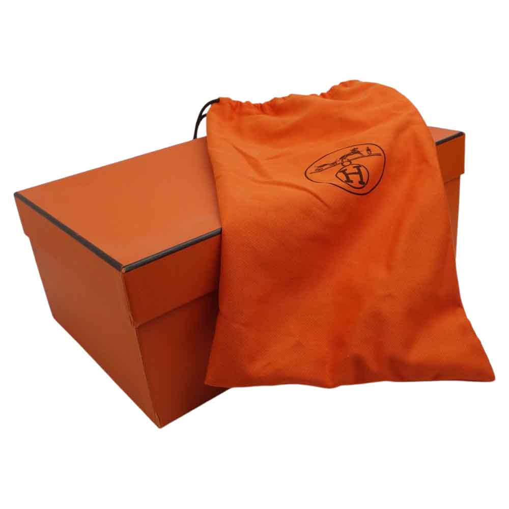 HERMES エルメス H金具 ローファー シューズ ブラック系 41 1/2【極上美品】【中古】