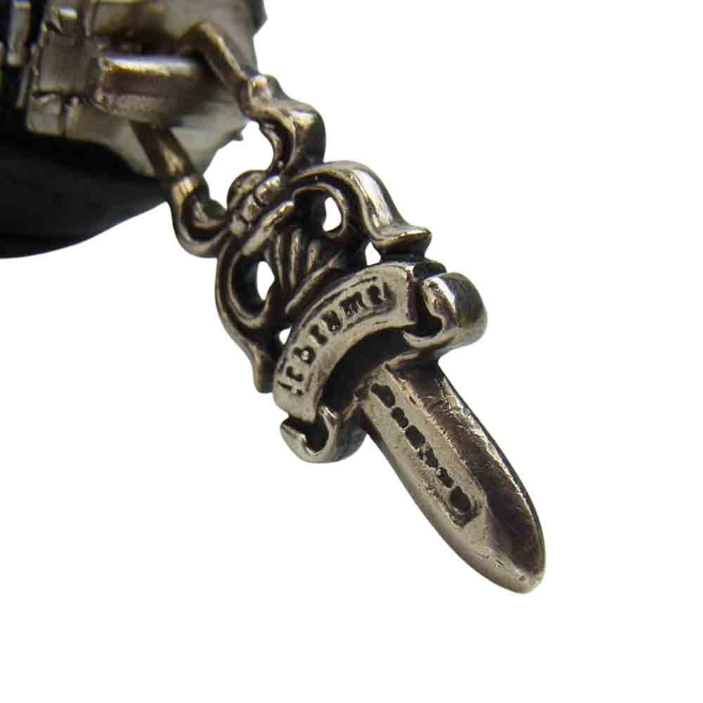 CHROME HEARTS クロムハーツ(原本無) REC F ZIP2 SCRL LABEL スクロールラベル ラウンドファスナー ウォレット ブラック系【中古】