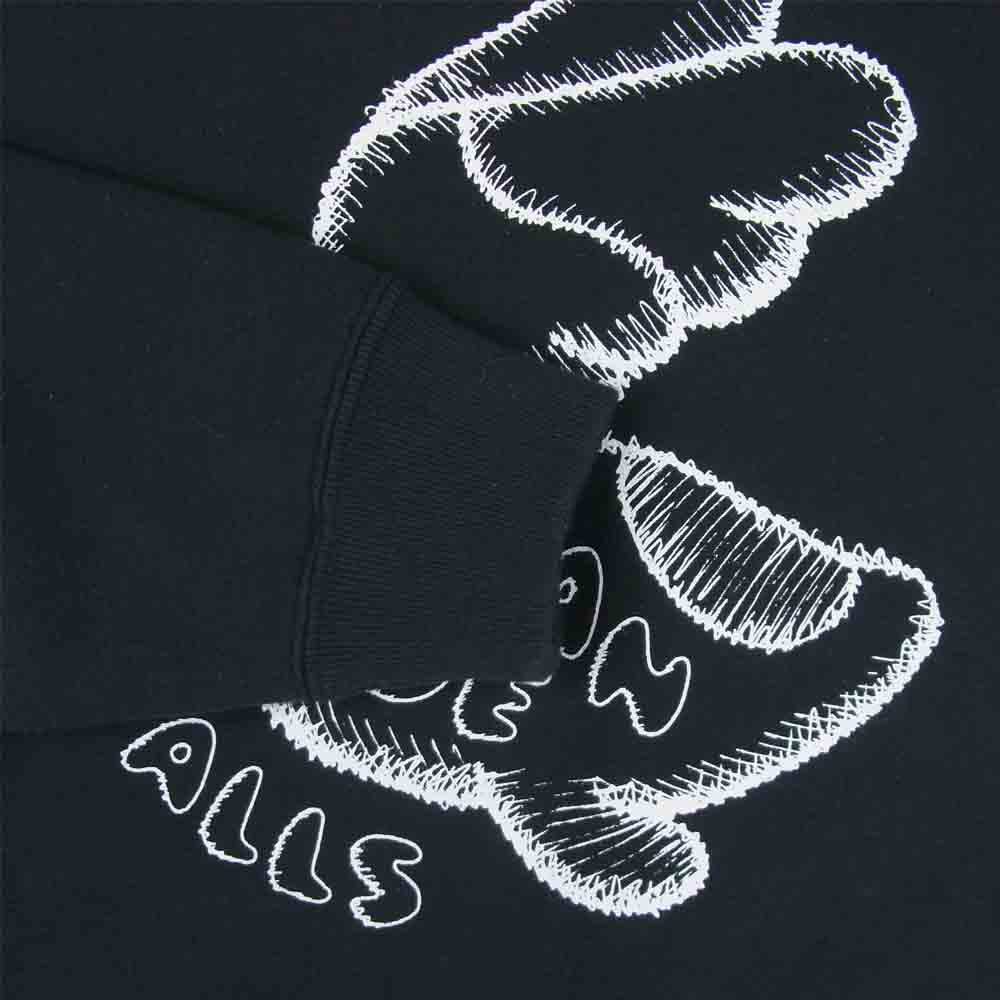 HUMAN MADE ヒューマンメイド KAWS カウズ 長袖 スウェット トレーナー 日本製 ブラック系 L【中古】