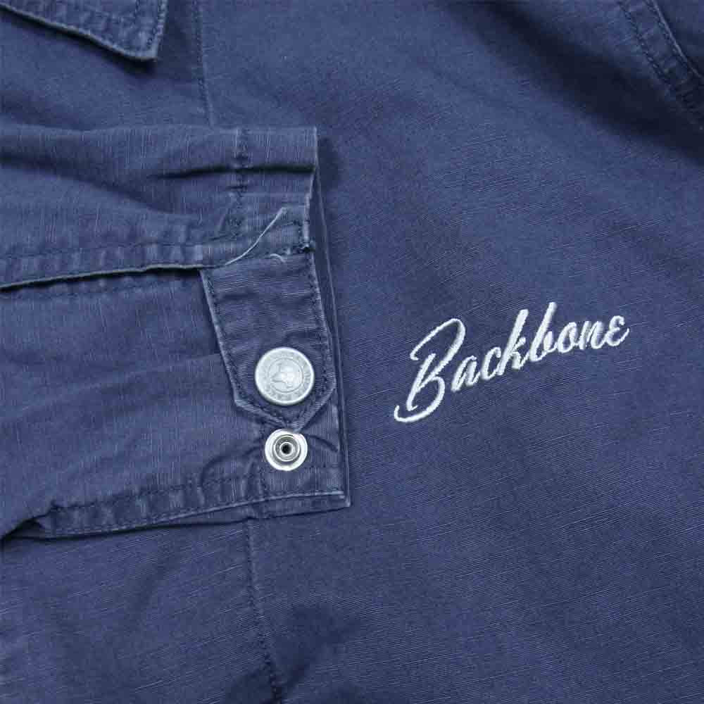BACKBONE バックボーン BB14SS-B12 ロゴ刺繍 コーチジャケット 日本製 ブラック系 M【中古】