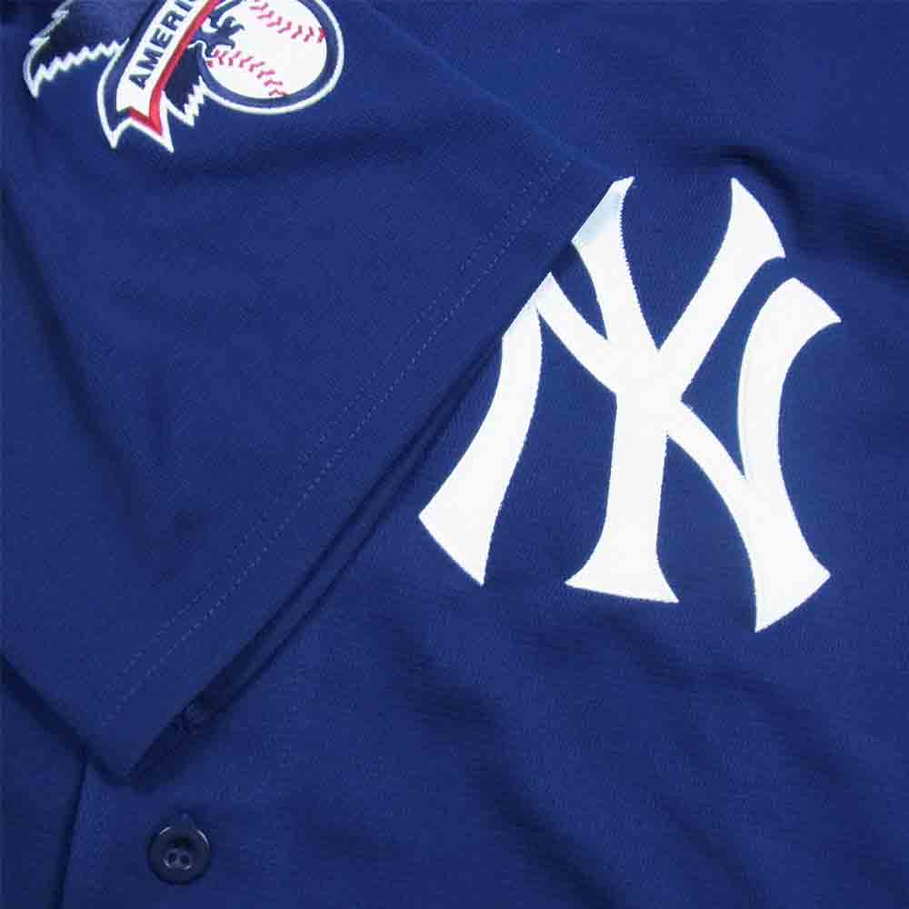 F.C.R.B. エフシーアールビー MM21-NY-1F01 Fanatics MLB TOUR BASEBALL SHIRT NY ベースボール シャツ ネイビー系 L【新古品】【未使用】【中古】
