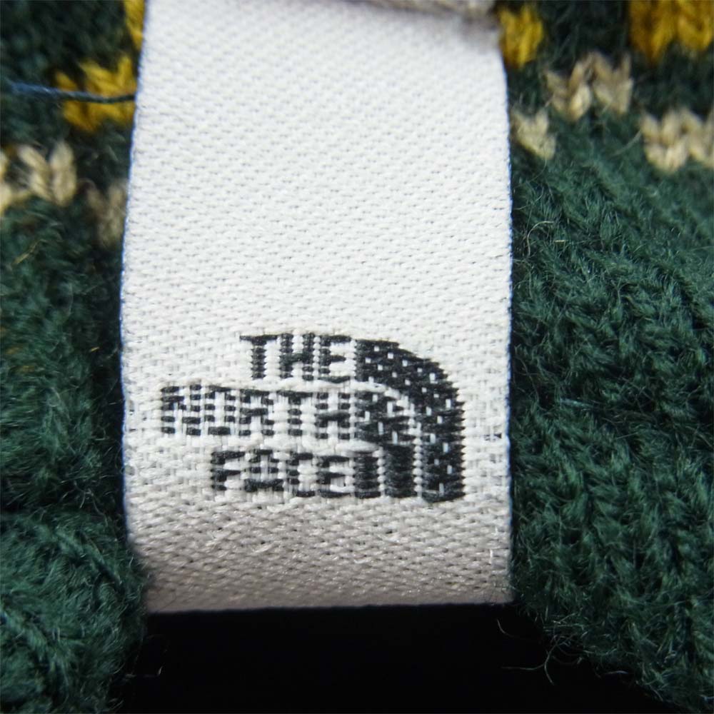 THE NORTH FACE ノースフェイス NN41315 ペルービアンビル ビーニー ニット キャップ グリーン系 FREE【中古】