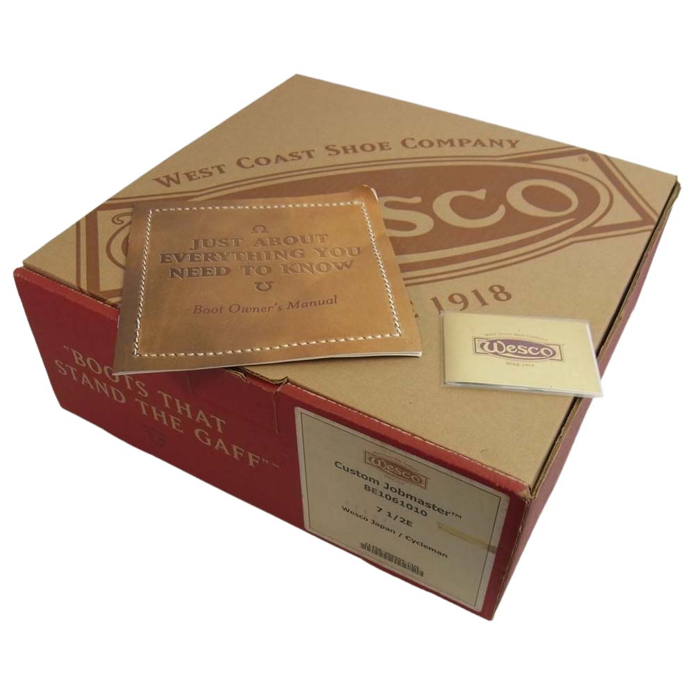 WESCO ウエスコ BE1061010 CUSTOM JOB MASTER ジョブマスター スエード ブーツ ベージュ系 7 1/2【中古】