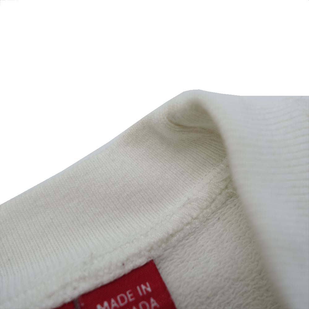 Supreme シュプリーム 15SS Athletic Split Crewneck アスレチック スプリト クルーネック スウェット トレーナー ホワイト系 M【中古】