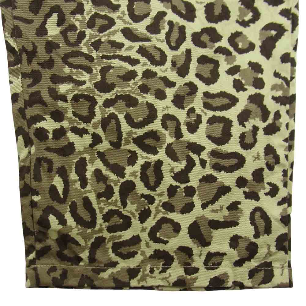 WTAPS ダブルタップス 211TQDT-PTM03 TROUSERS / COTTON. TWILL. CAMO レオパード柄 パンツ ブラウン系 2【美品】【中古】