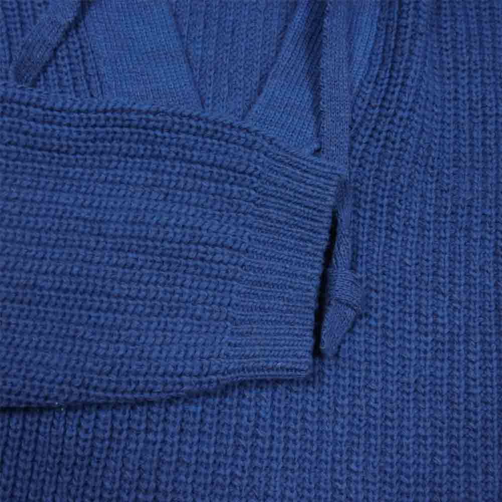 DESCENDANT ディセンダント 17AW BAJA COTTON KNIT バハ コットン ニット メキシカンパーカー ネイビー系 1【中古】