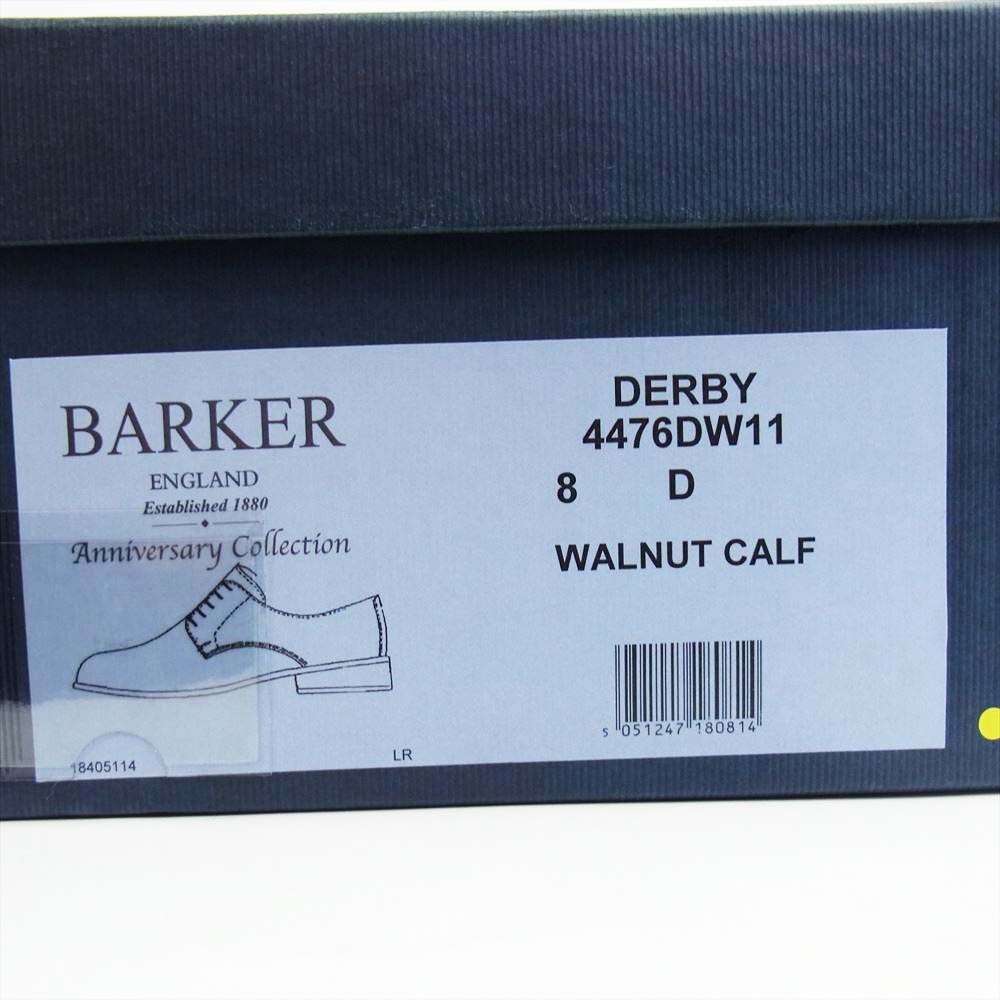 バーカー 4476DW11 DERBY WALNUT CALF ダービーシューズ ブラウン系 UK8【極上美品】【中古】