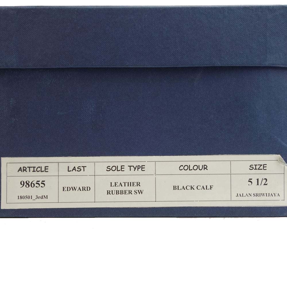 JALAN SRIWIJAYA ジャランスリウァヤ 98655 ストレートチップシューズ レザーラバーソール ブラックカーフ UK5.5 BLACK CALF UK5.5【極上美品】【中古】