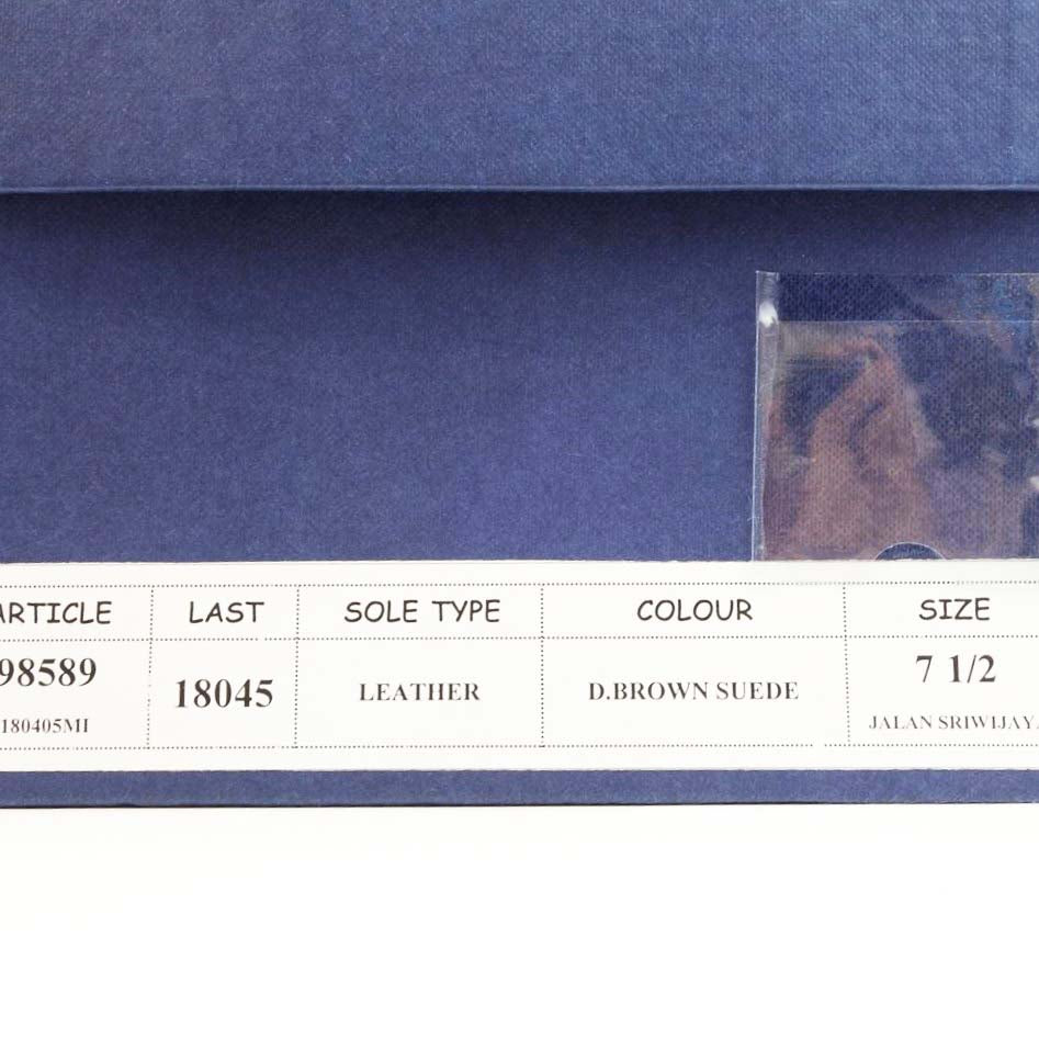 JALAN SRIWIJAYA ジャランスリウァヤ 98589 コインローファー レザーソール ダークブラウンスエード UK7.5 D.BROWN SALF UK7.5【極上美品】【中古】