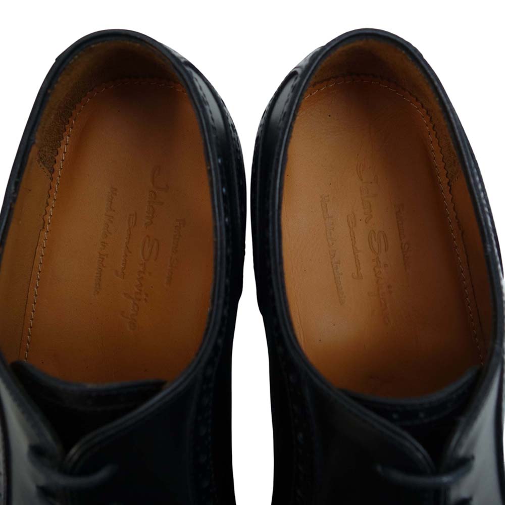 JALAN SRIWIJAYA ジャランスリウァヤ 98441 セミブローグ シューズ ダイナイトソール ブラックカーフ UK6.5 BLACK CALF UK6.5【極上美品】【中古】
