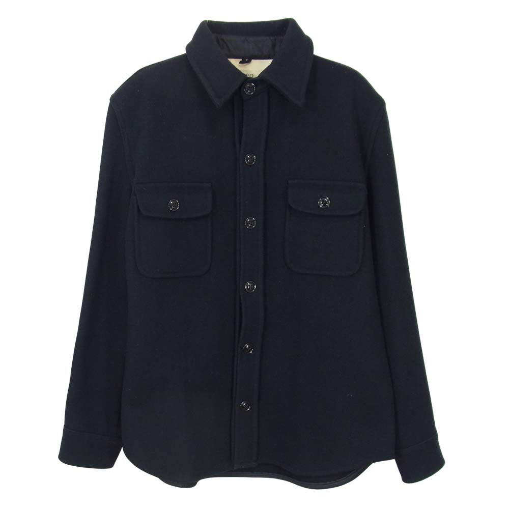 FIDELITY フィデリティ CPO JACKET ウール シャツ ネイビー系 L【中古