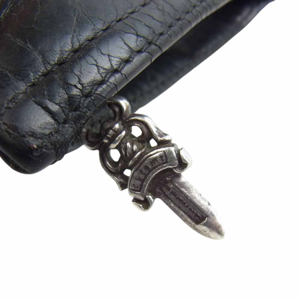 CHROME HEARTS クロムハーツ(原本無) ジッパー チェンジパース 3×4 コインケース 小銭入れ ブラック系【中古】